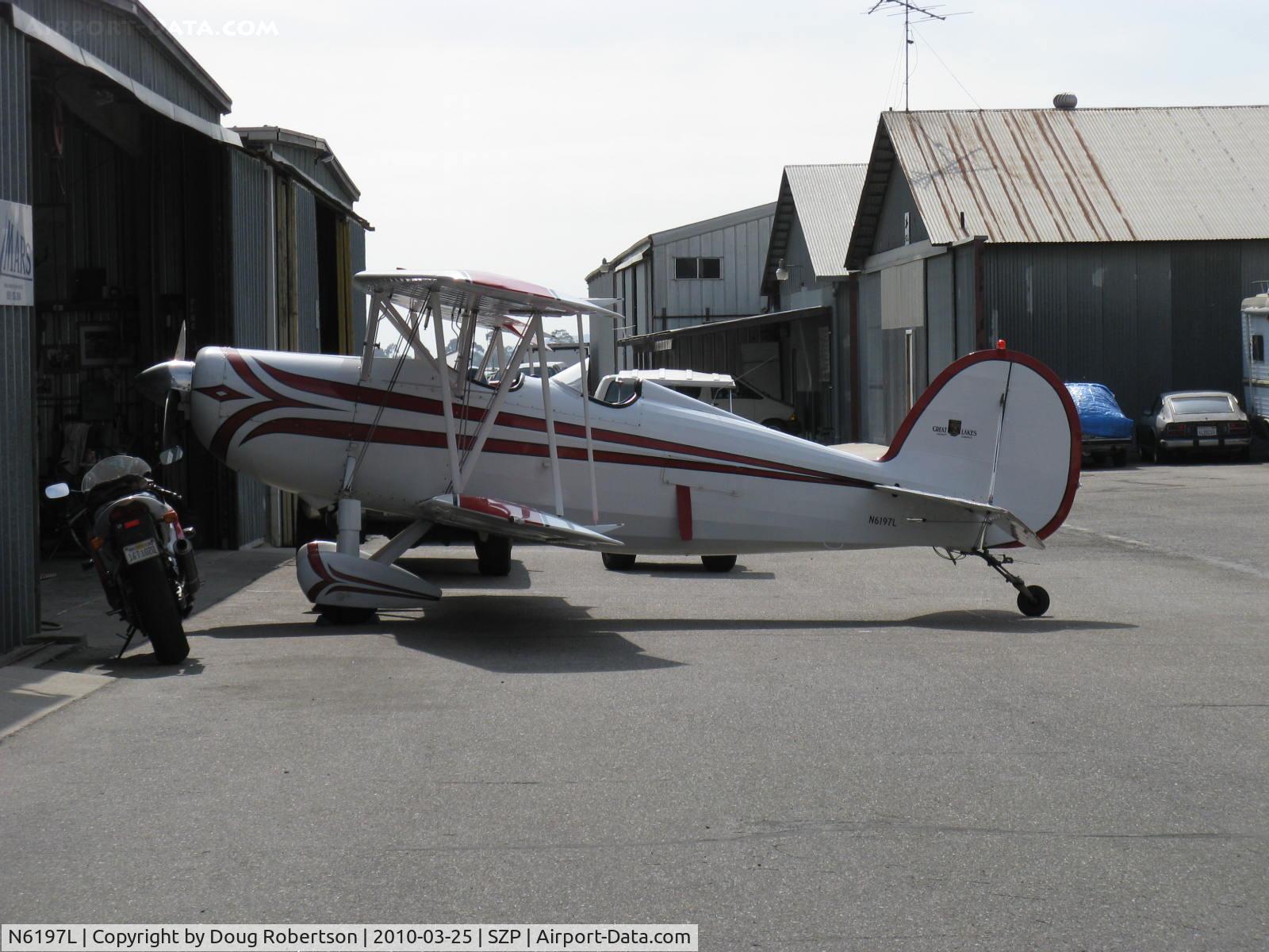 N6197L, 1976 Great Lakes 2T-1A-2 Sport Trainer C/N 0724, 1976 Great Lakes 2T-1A-2 SPORT TRAINER, Lycoming IO-360-B1F6 180 Hp, CS prop, fully inverted fuel & oil systems, 4 ailerons, acrobatic category