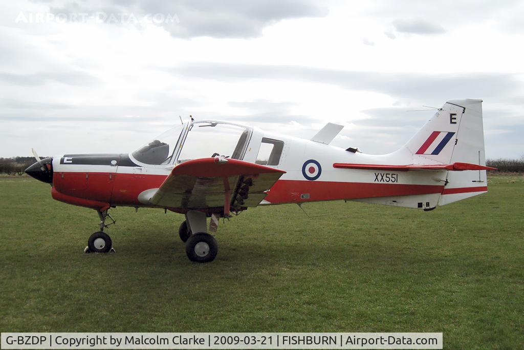 G-BZDP, 1974 Scottish Aviation Bulldog T.1 C/N BH120/244, Scottish Aviation Bulldog Series 120 Model 121 at Fishburn Airfield, UK in 2009.