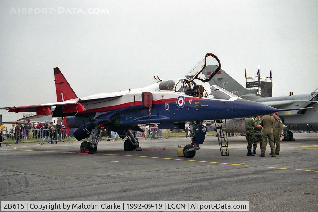 ZB615, 1982 Sepecat Jaguar T.2A C/N B38, Sepecat Jaguar T2A at RAF Finningley's Air Show in 1992