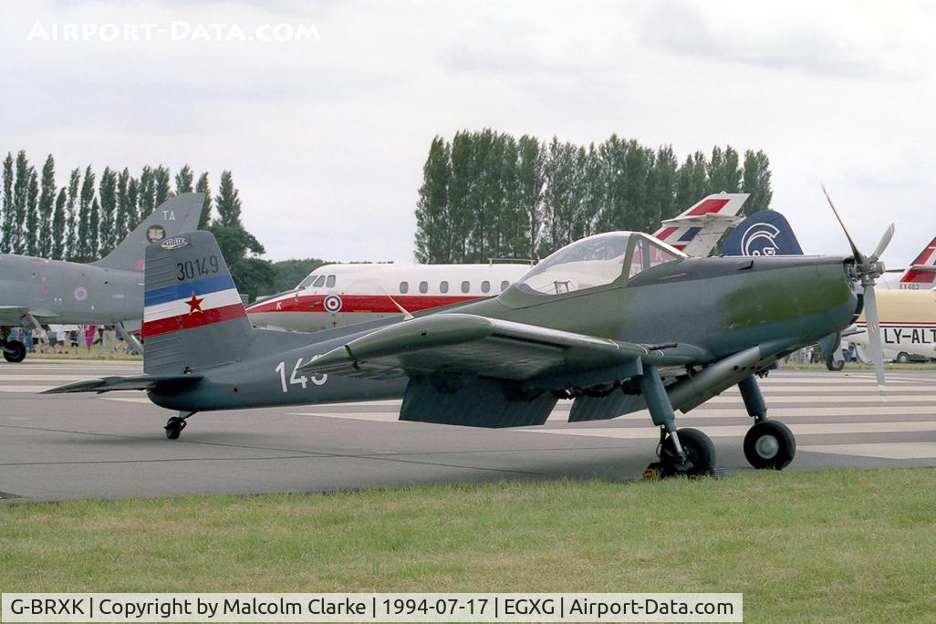 G-BRXK, 1977 Soko P-2 Kraguj C/N 033, Soko P-2 Kraguj in Yugoslav Republic Air Force colours at RAF Church Fenton's SSAFA Air Display in 1994.
