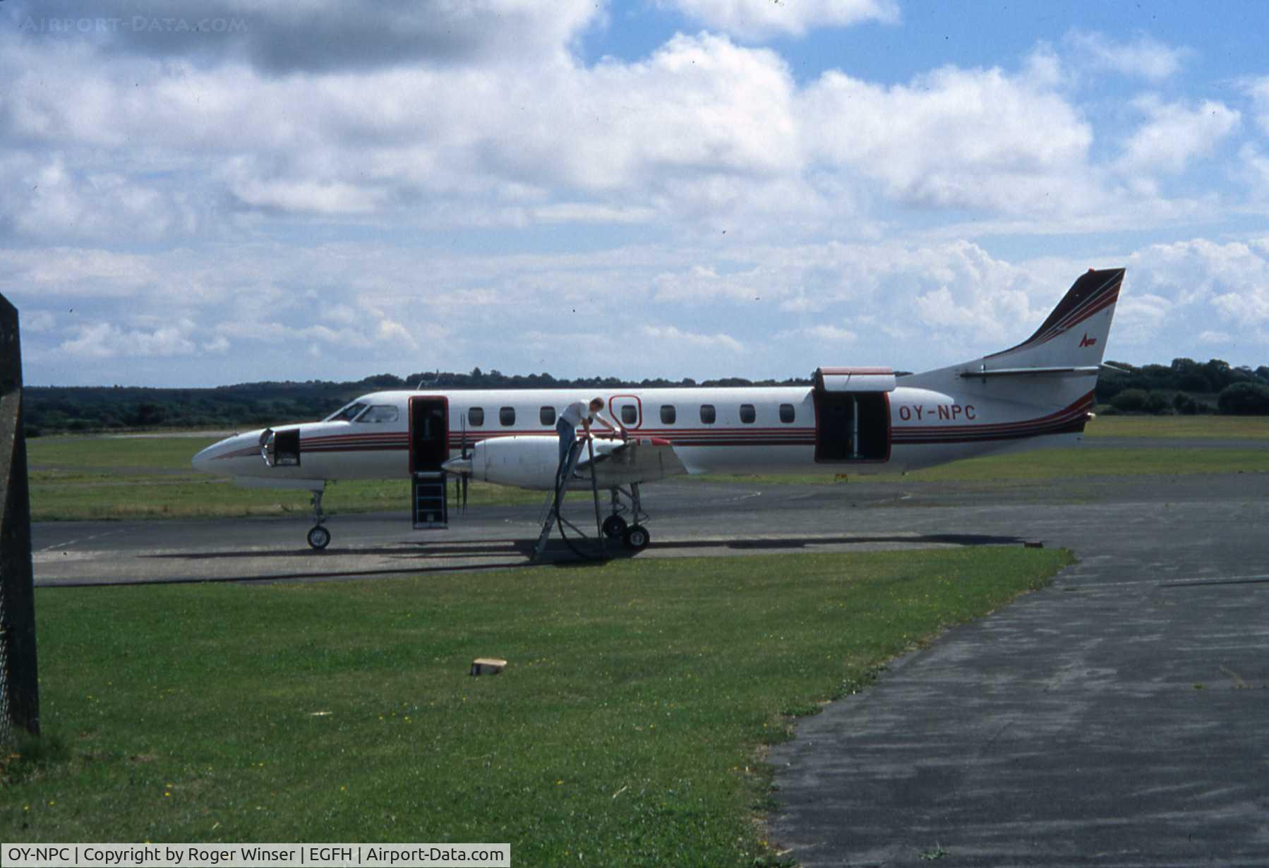 OY-NPC, 1989 Fairchild SA-227AC Metro III C/N AC-748B, Refuelling. 1990's, re-registered ZS-OLS