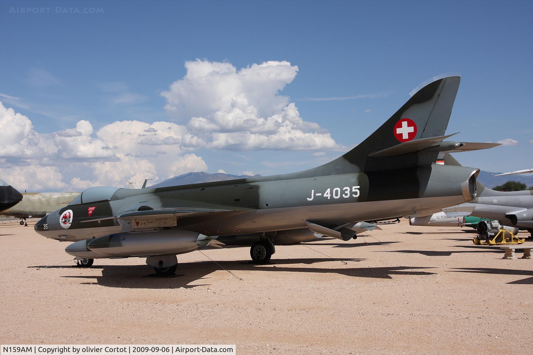 N159AM, Hawker Hunter F.58 C/N 41H-697402, Now part of the Pima Air Museum