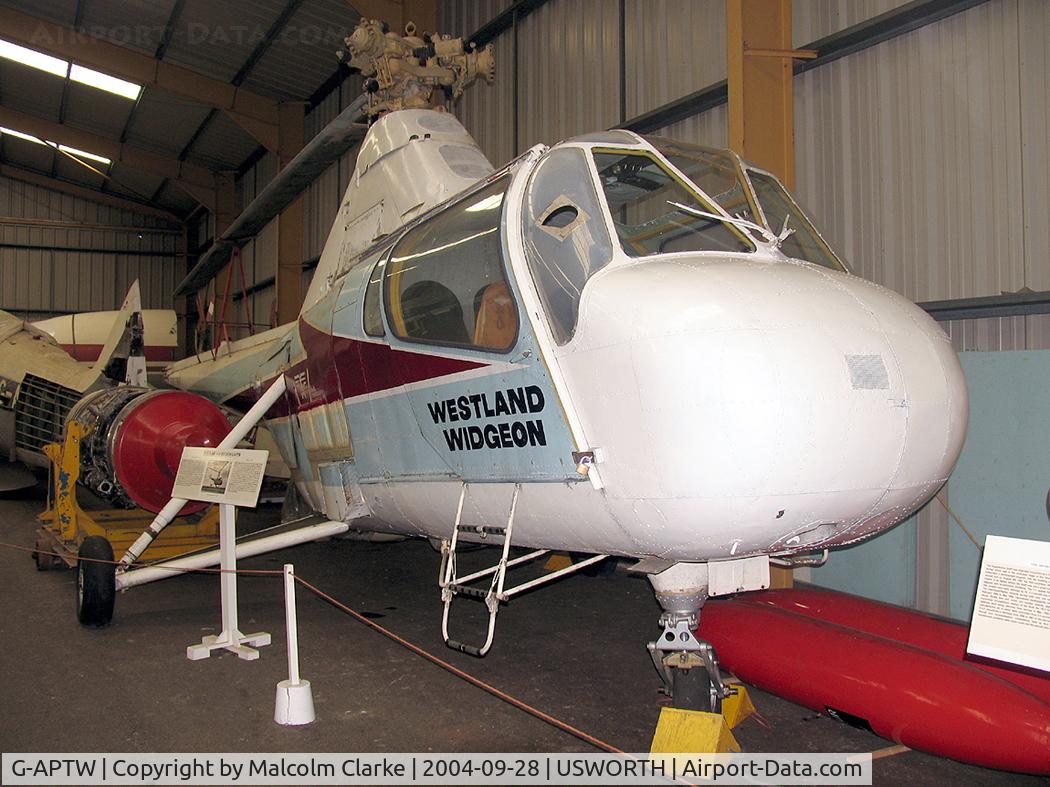 G-APTW, 1959 Westland S51 Series 2 Dragonfly C/N WA/H/150, Westland WS-51A Widgeon 2 at the North East Aircraft Museum, Usworth in 2004.