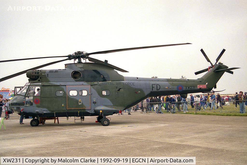 XW231, 1972 Westland Puma HC.1 C/N 1195, Westland SA-330E Puma HC1. At RAF Finningley's Air Show in 1992