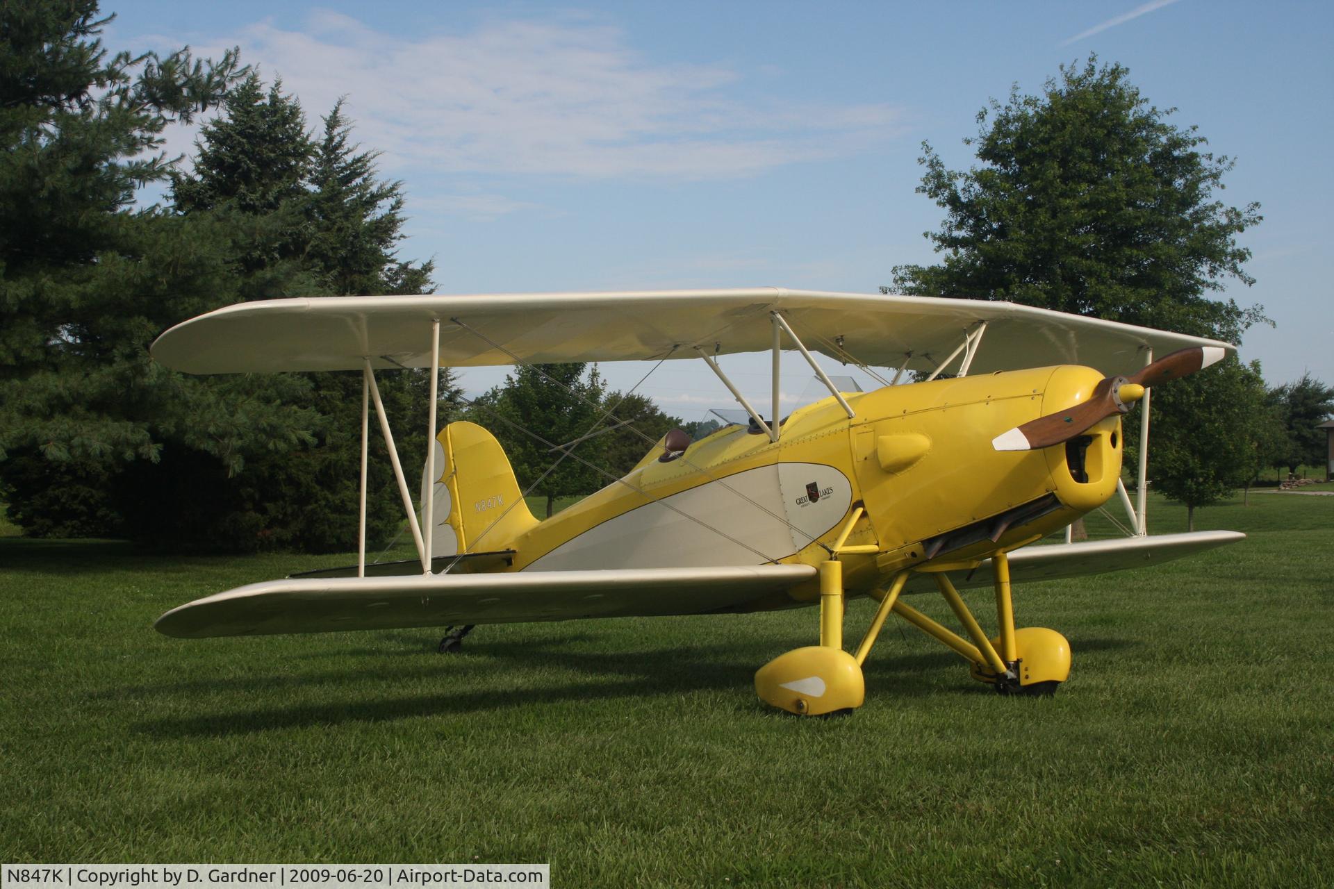 N847K, 1983 Great Lakes 2T-1A Sport Trainer C/N 1, N847K @ Aero Estates during 2009 AWC Fly In