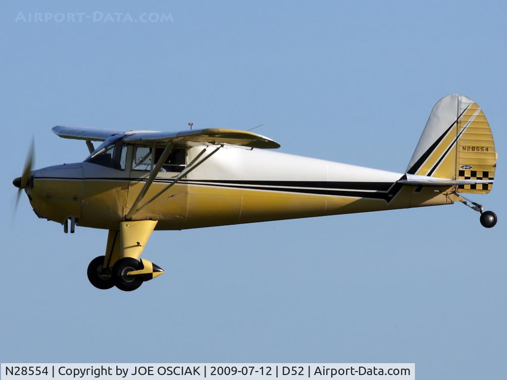 N28554, 1940 Luscombe 8A C/N 1383, Flying at Geneseo