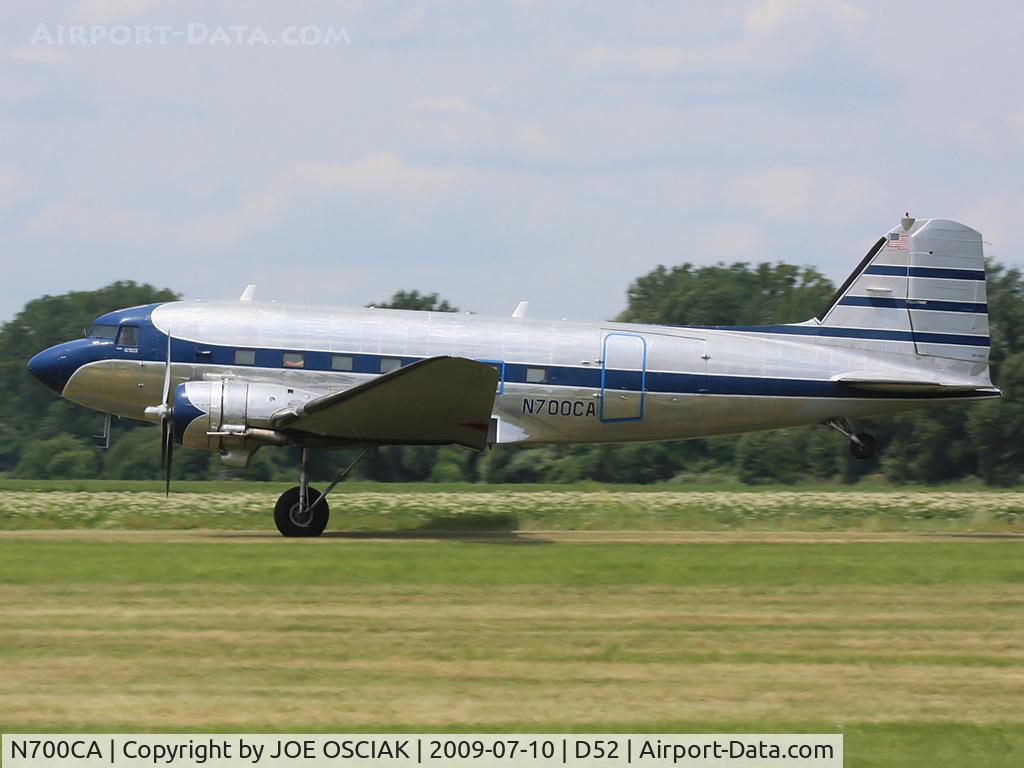 N700CA, 1943 Douglas DC-3C (C-47A-10-DK) C/N 12438, Leaving D52