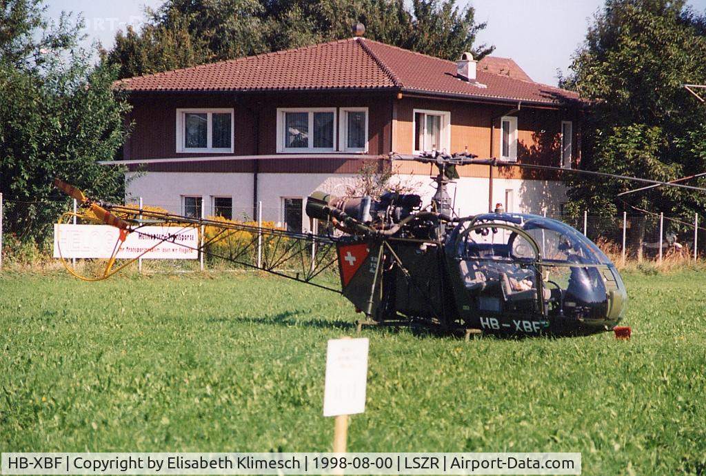 HB-XBF, 1958 Sud SE-3130 Alouette II C/N 1236, at Altenrhein Airport