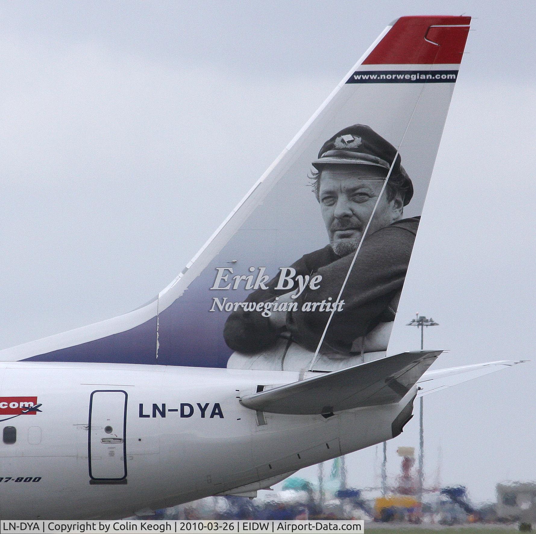 LN-DYA, 2009 Boeing 737-8JP C/N 39162, Tail shot of LN-DYA