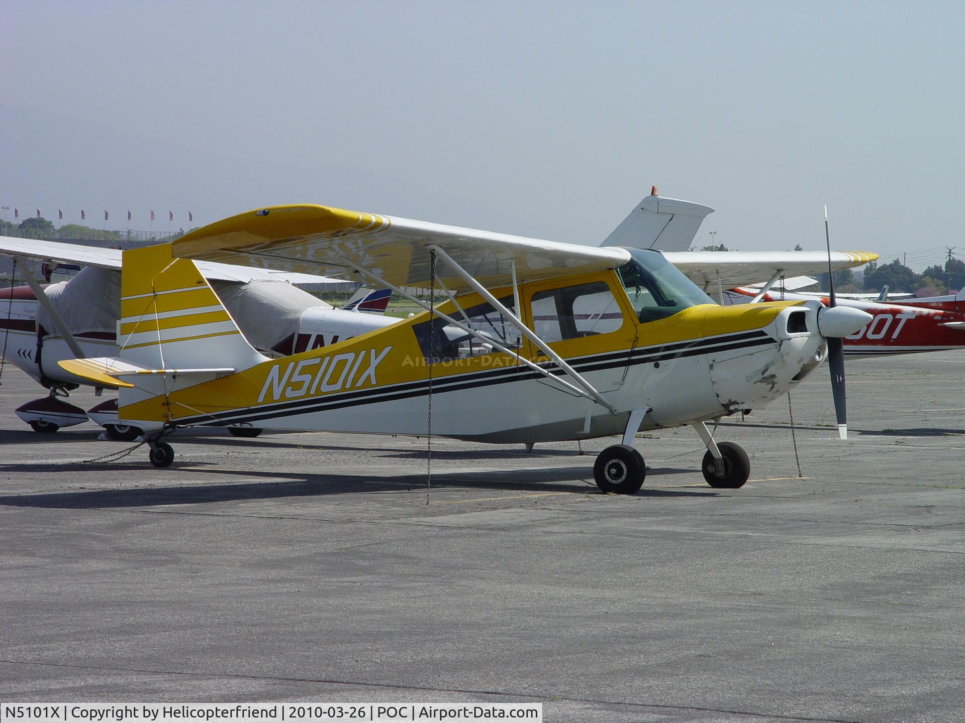 N5101X, 1969 Champion 7KCAB C/N 164, Aircraft landed on the 57 freeway with the assistance of a motorist blocking traffic