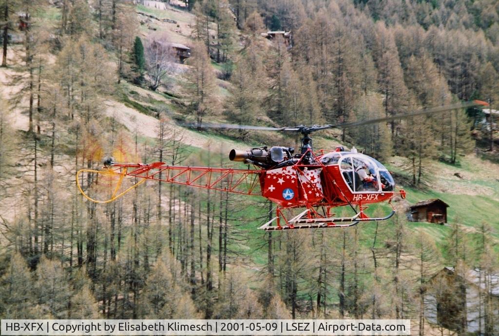 HB-XFX, 1976 Aérospatiale SA-315B Lama C/N 2445, at Zermatt Heliport