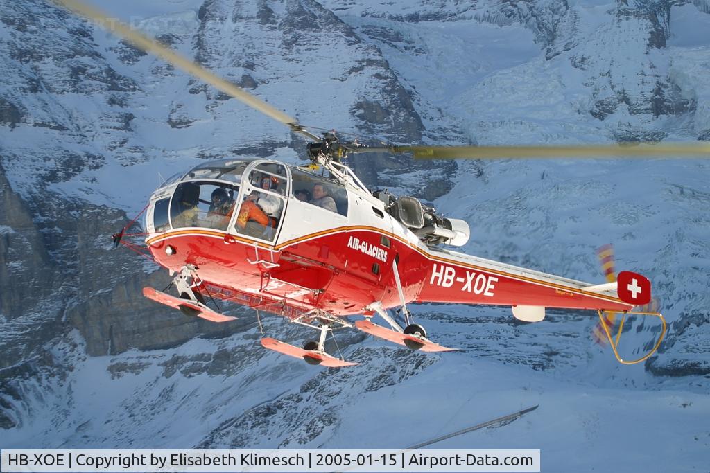 HB-XOE, 1962 Sud SE-3160 Alouette III C/N 1019, at Lauberhorn