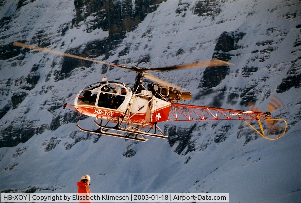 HB-XOY, 1978 Aerospatiale SA-315B Lama C/N 2508, at Lauberhorn
