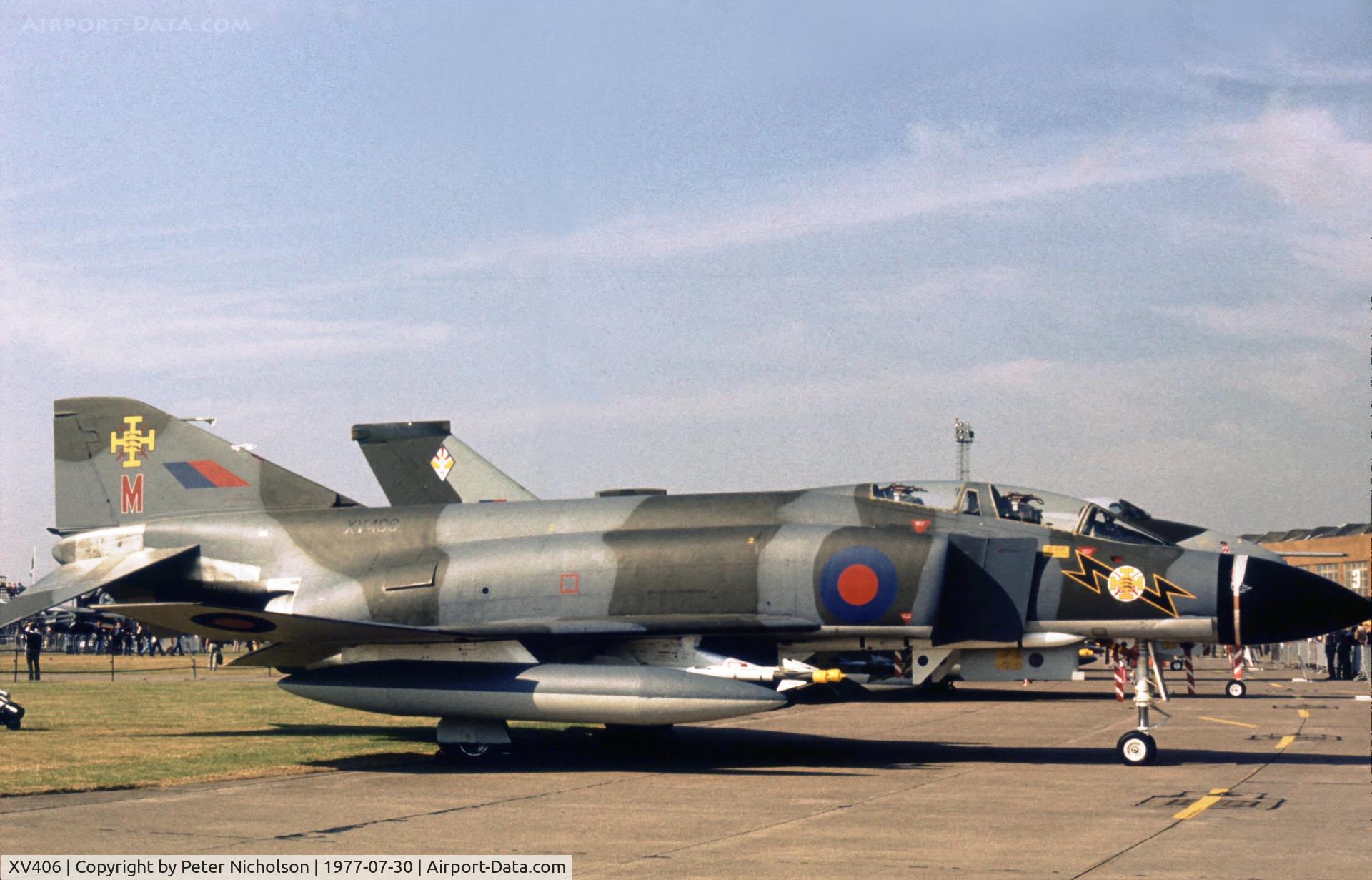 XV406, 1968 McDonnell Douglas Phantom FGR2 C/N 2928-0038, Phantom FGR.2 of 111 Squadron on display at the 1977 Royal Review at RAF Finningley.