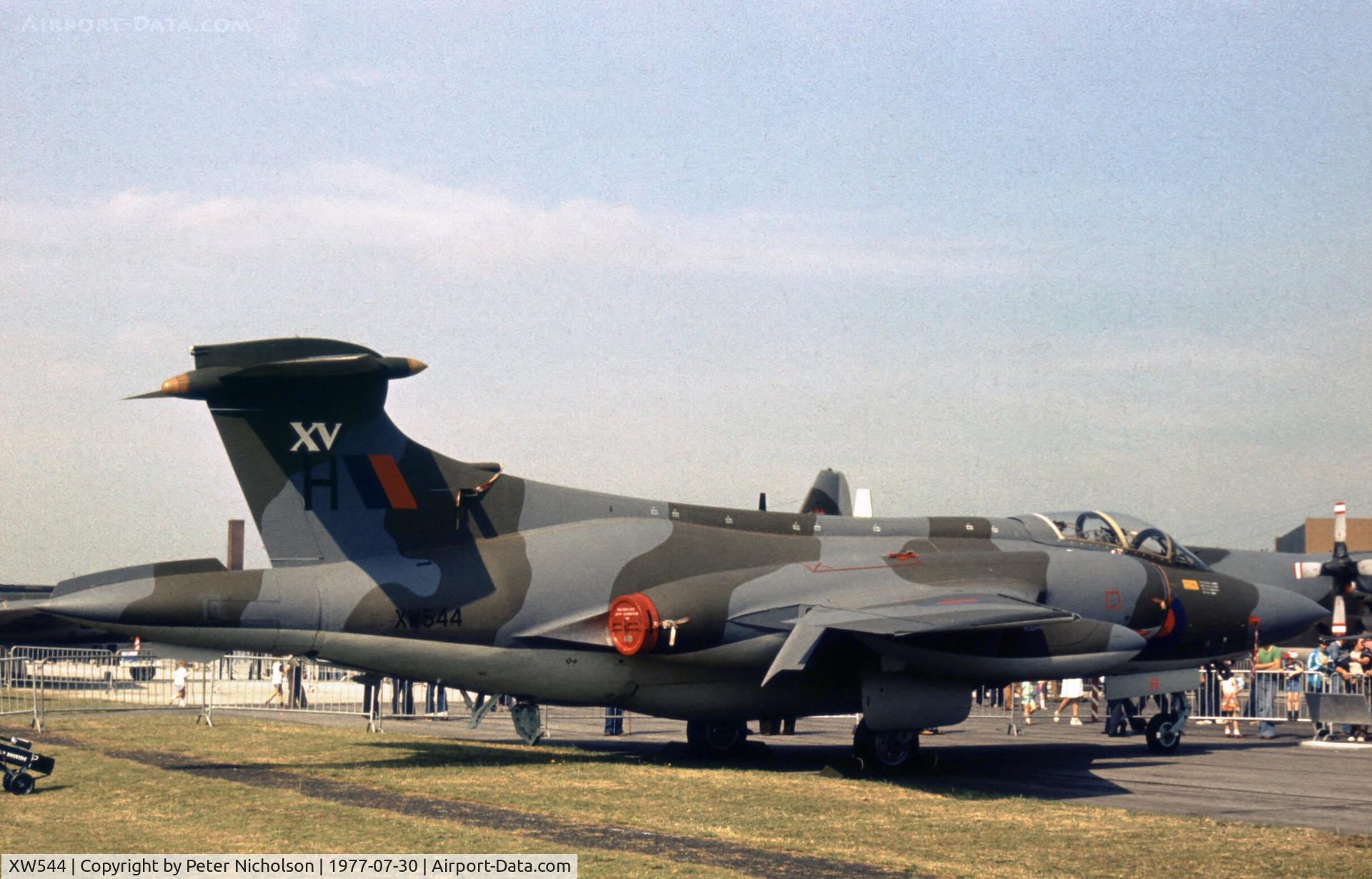 XW544, 1972 Hawker Siddeley Buccaneer S.2B C/N B3-05-71, Buccaneer S.2B of 15 Squadron on display at the 1977 Royal Review at RAF Finningley.