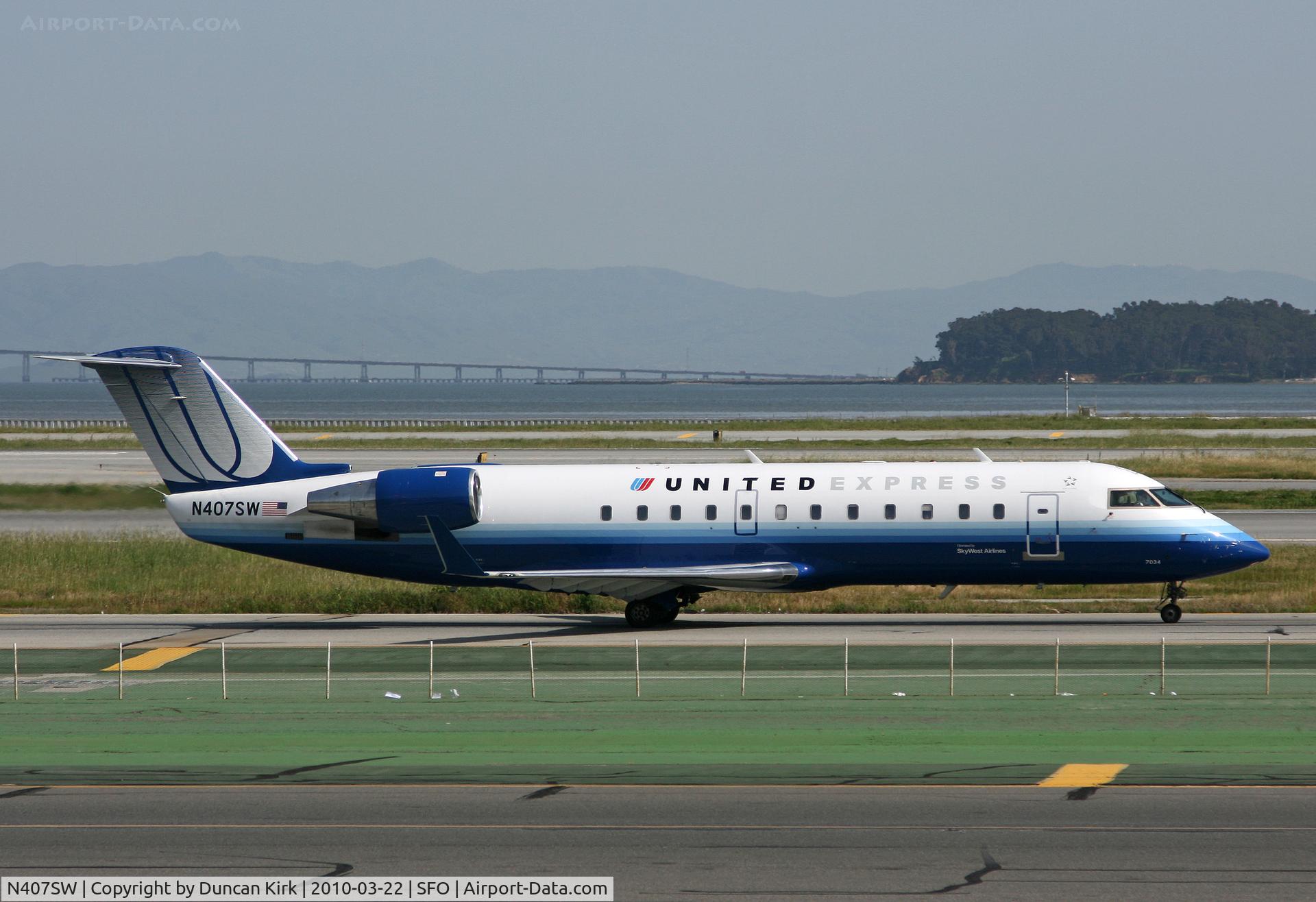 N407SW, 1994 Canadair CRJ-200LR (CL-600-2B19) C/N 7034, A nice day in the Bay area!