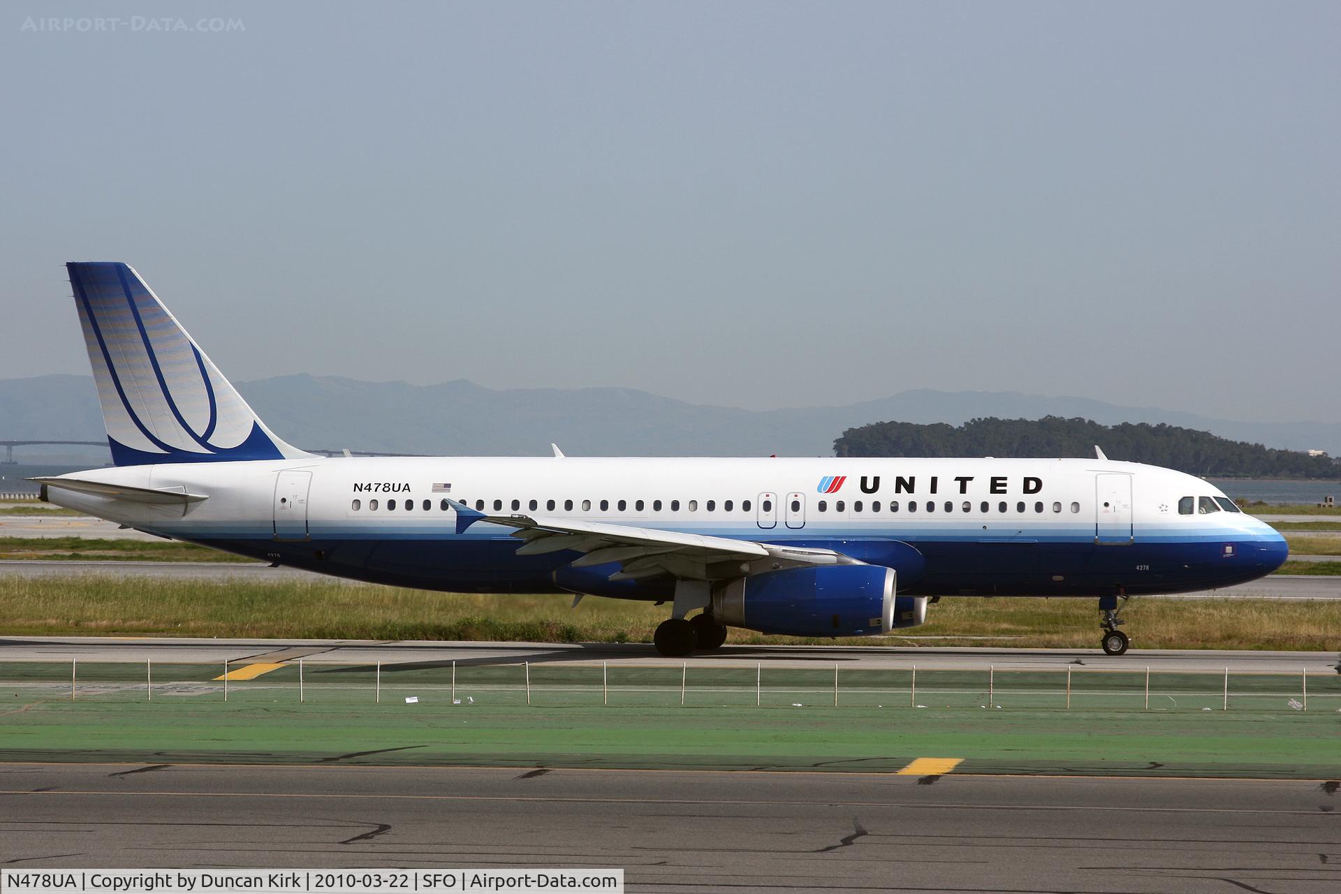 N478UA, 2001 Airbus A320-232 C/N 1533, Looking nice in the Spring sunshine!