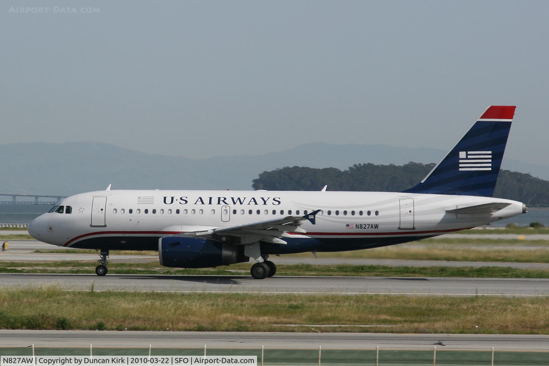 N827AW, 2001 Airbus A319-132 C/N 1547, Former America West machine