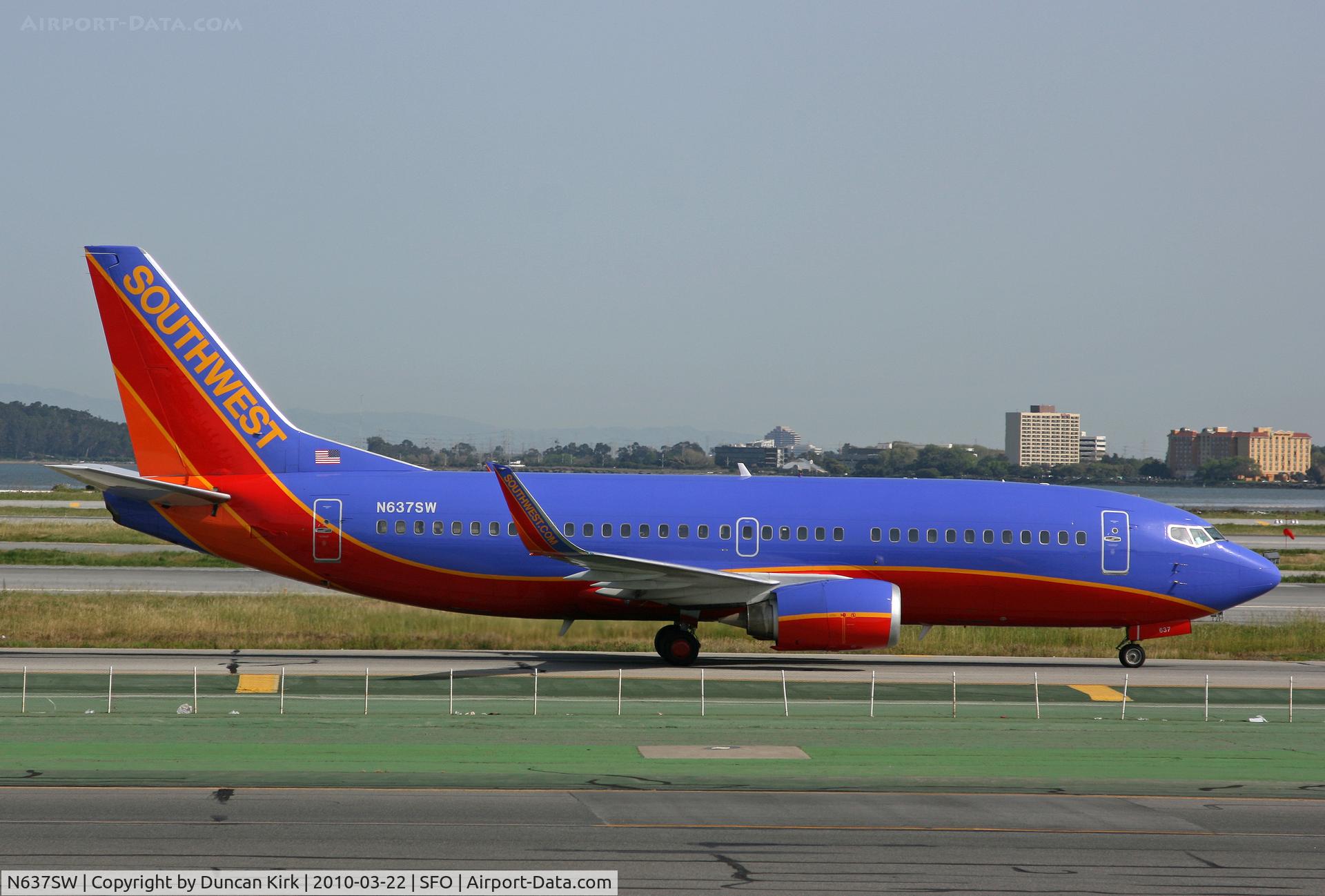 N637SW, 1996 Boeing 737-3H4 C/N 27710, Winglets are appearing on many of the -300 series 737's