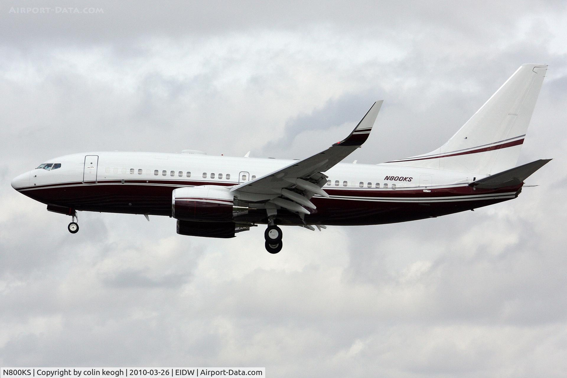 N800KS, 2000 Boeing 737-7BC C/N 30782, bbj into dublin