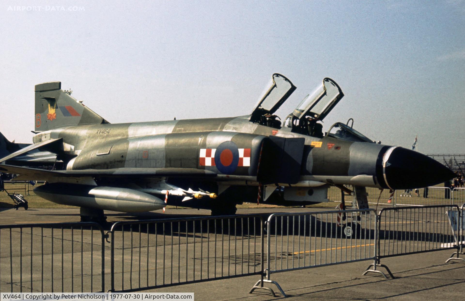 XV464, 1969 McDonnell Douglas Phantom FGR2 C/N 3255, Phantom FGR.2 of 56 Squadron on display at the 1977 Royal Review at RAF Finningley.