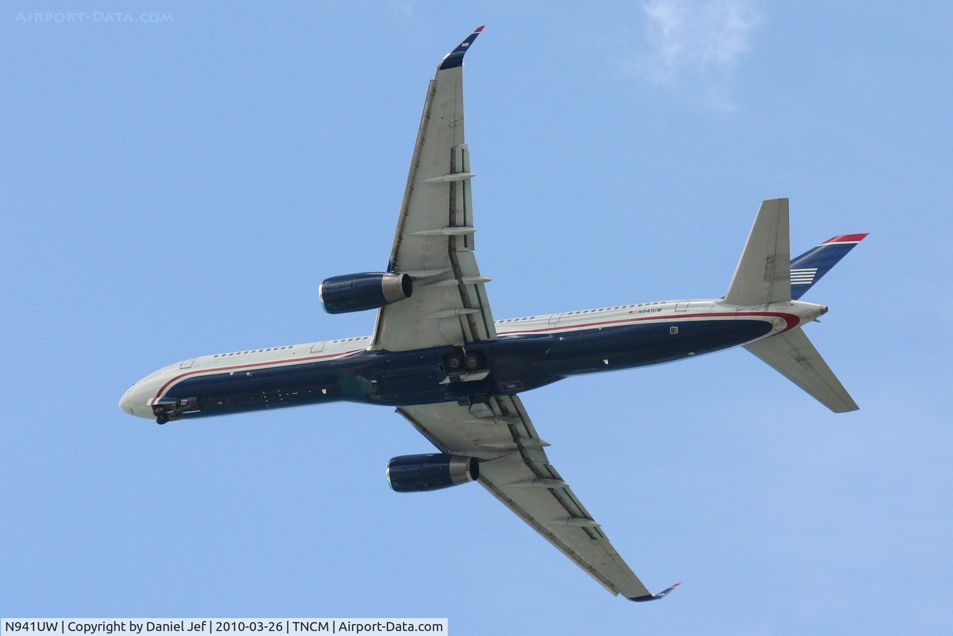 N941UW, 1995 Boeing 757-2B7 C/N 27806, Us AIR ways doing a missed aproach at TNCM runway 10