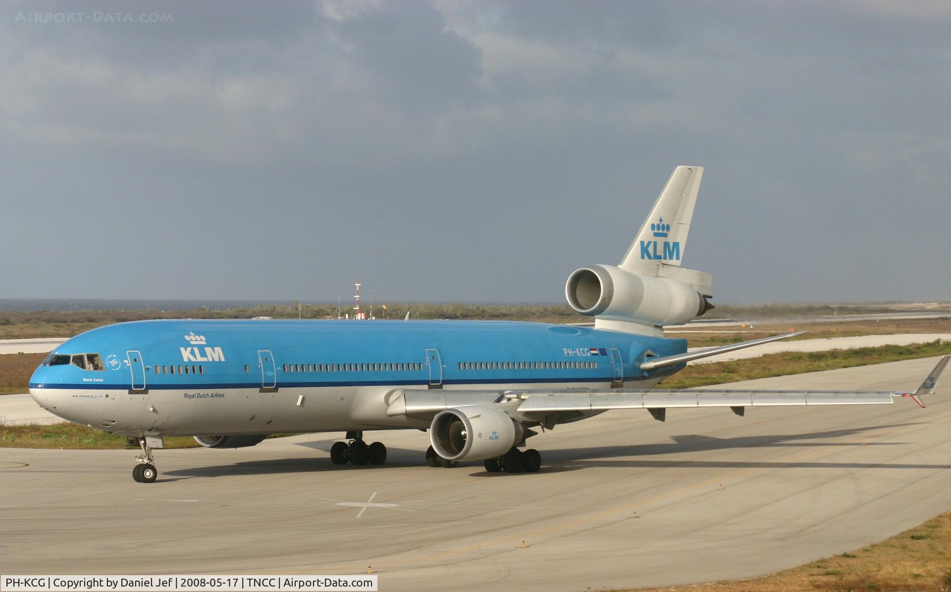 PH-KCG, 1995 McDonnell Douglas MD-11 C/N 48561, KLM PH-KCG taxing for take off at TNCC
