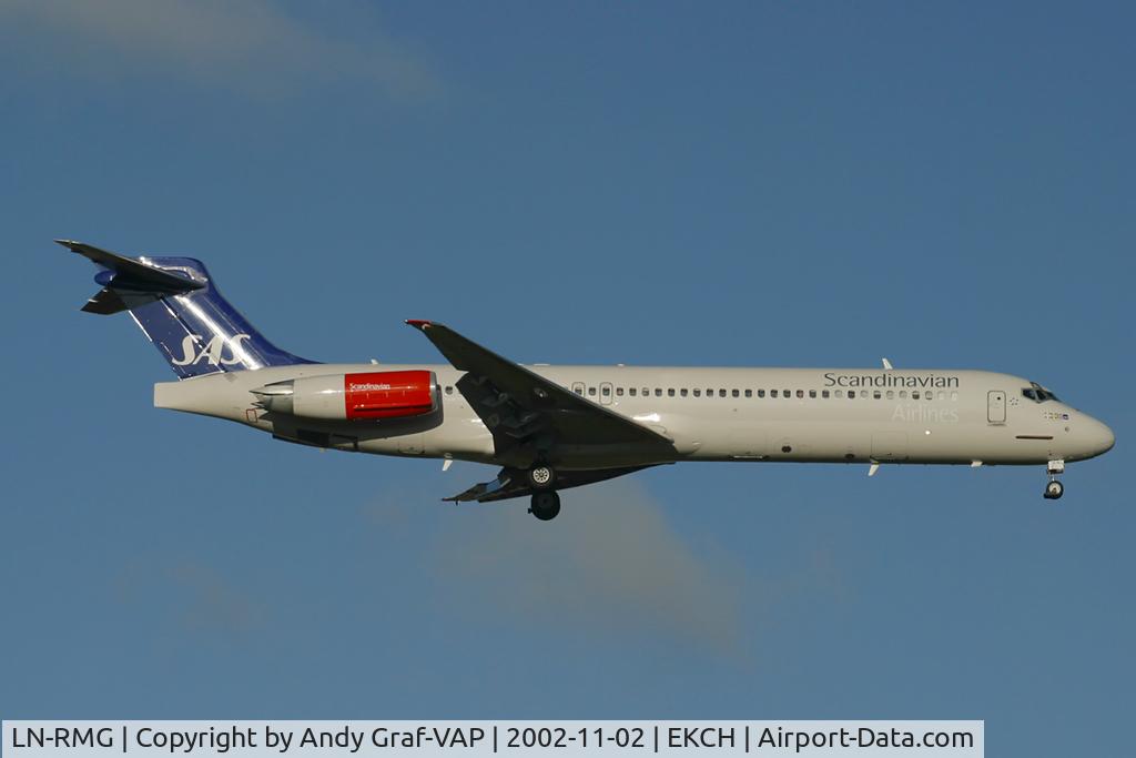 LN-RMG, 1998 McDonnell Douglas MD-87 (DC-9-87) C/N 49611, Scandinavian Airlines MD87