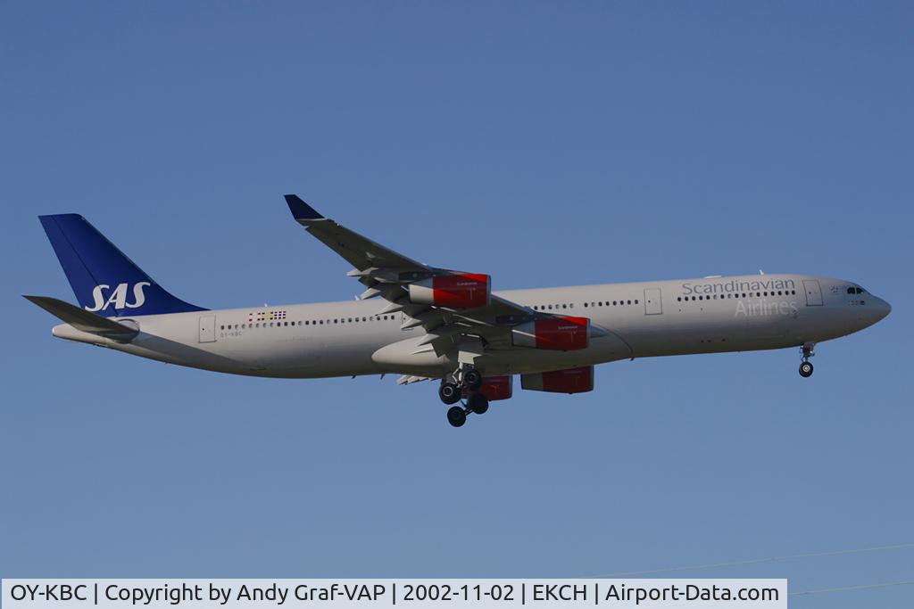 OY-KBC, 2002 Airbus A340-313X C/N 467, Scandinavian Airlines A340-300