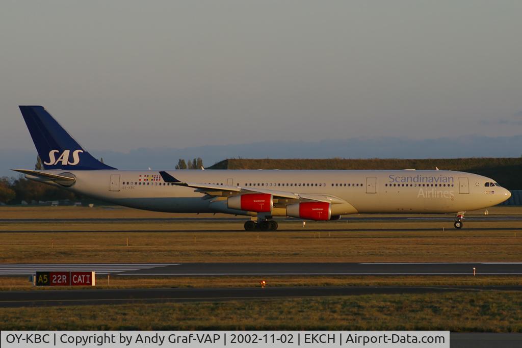 OY-KBC, 2002 Airbus A340-313X C/N 467, Scandinavian Airlines A340-300