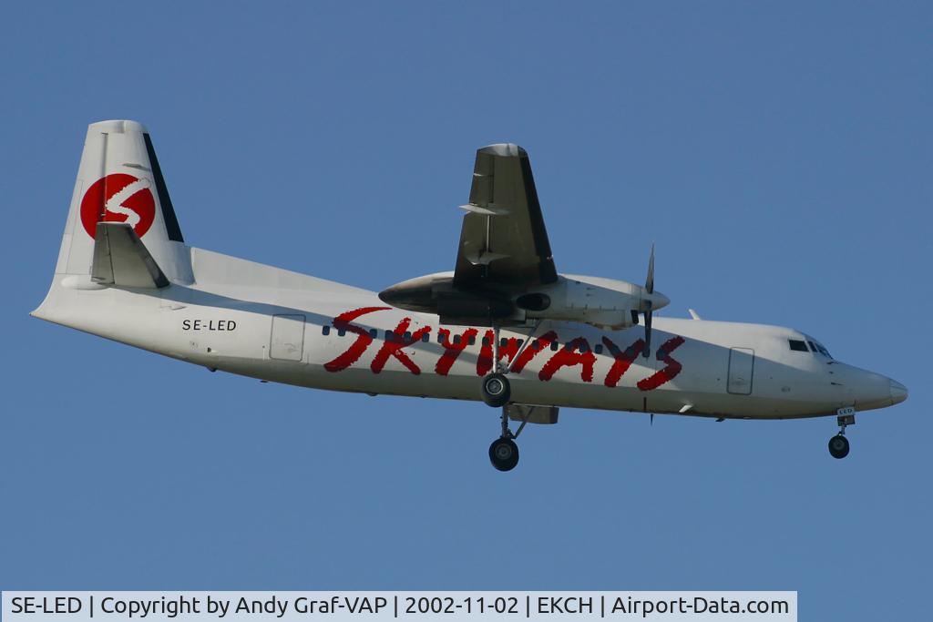SE-LED, 1987 Fokker 50 C/N 20111, Skyways F50