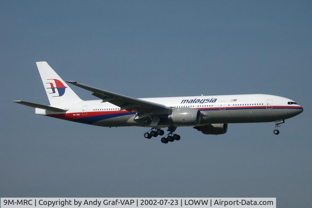 9M-MRC, 1997 Boeing 777-2H6/ER C/N 28410, Malaysia Airlines 777-200