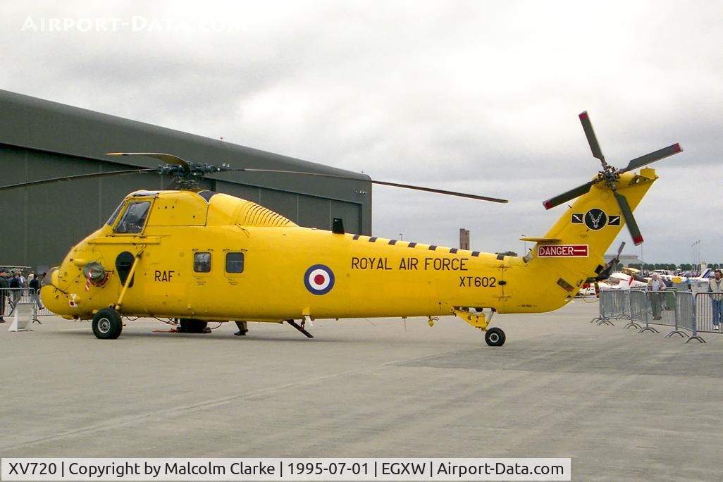 XV720, Westland Wessex HC.2 C/N WA615, Westland Wessex HC2. From RAF No 22 Sqn, C Flt/SARTU,Valley and seen at RAF Waddington's Air Show in 1995.