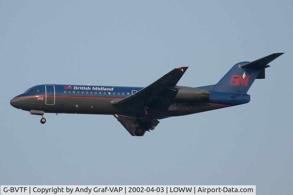 G-BVTF, 1995 Fokker 70 (F-28-0070) C/N 11539, British Midland F70