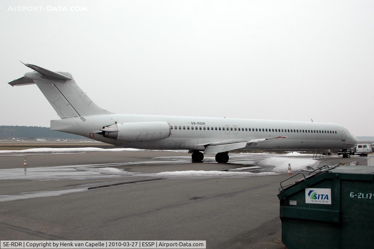 SE-RDR, 1980 McDonnell Douglas MD-82 (DC-9-82) C/N 49151/1088, Now painted completely white at Norrköping Kungsängen airport, Sweden. Officially still with Norwegian Air Shuttle.