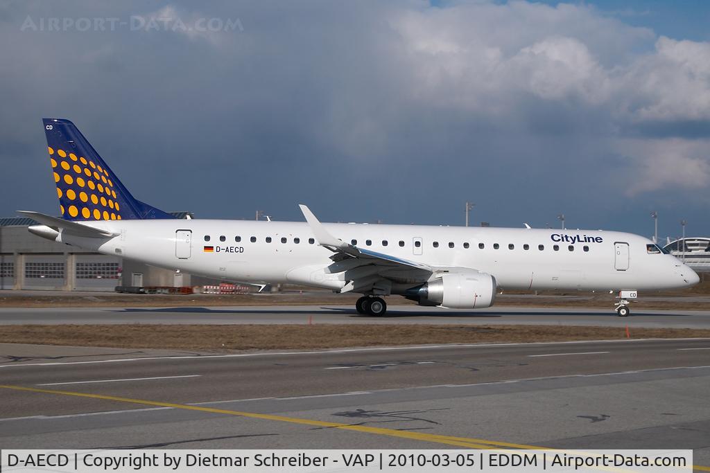D-AECD, 2010 Embraer 190LR (ERJ-190-100LR) C/N 19000337, Cityline Embraer 190