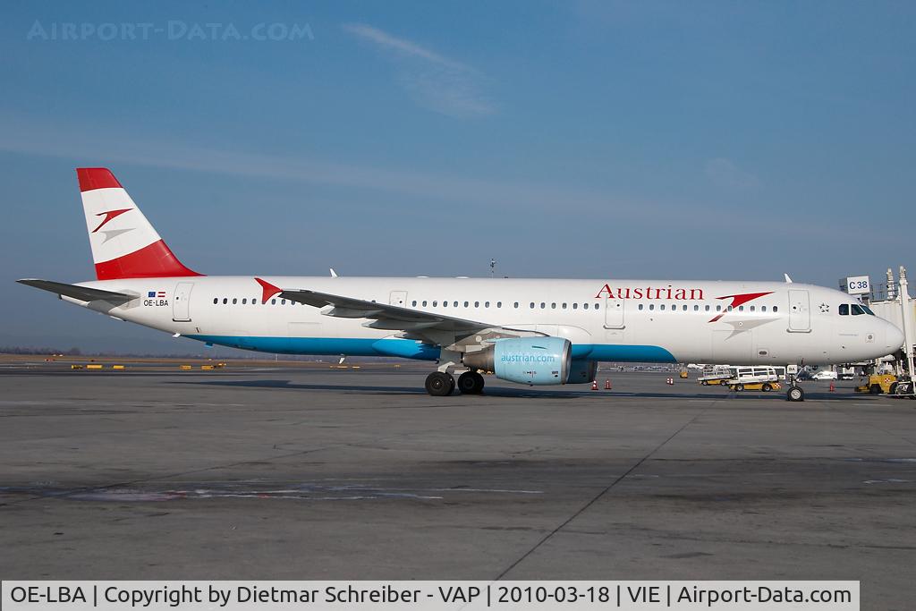 OE-LBA, 1995 Airbus A321-111 C/N 552, Austrian Airlines Airbus A321