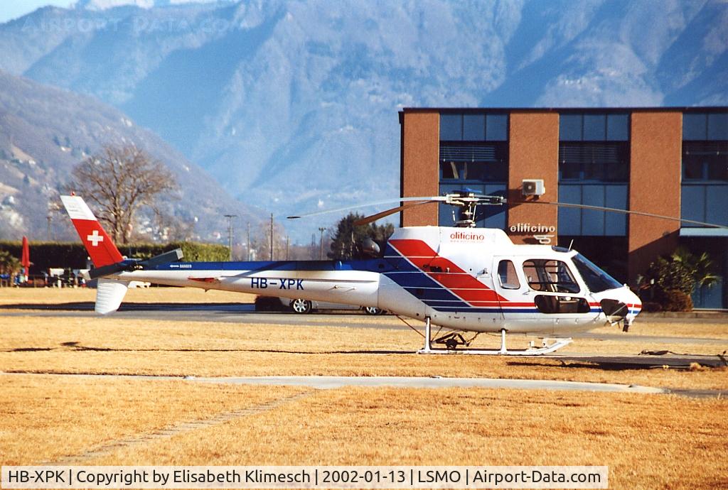 HB-XPK, 1986 Aerospatiale AS-350B-2 Ecureuil C/N 1903, at Locarno Airport