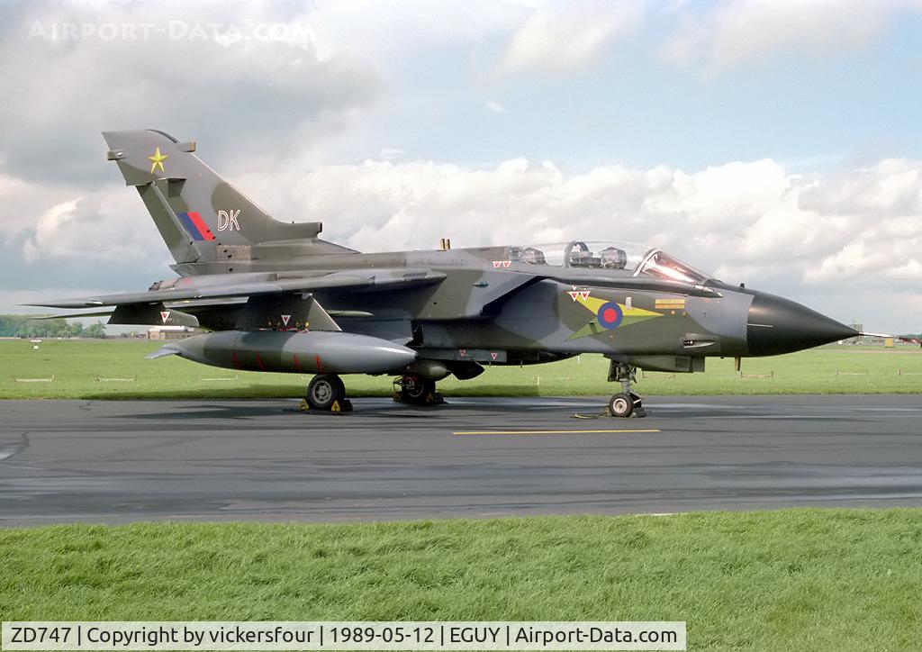ZD747, 1984 Panavia Tornado GR.1 C/N 379/BS128/3175, Royal Air Force. Operated by 31 Squadron, coded 'DK'.