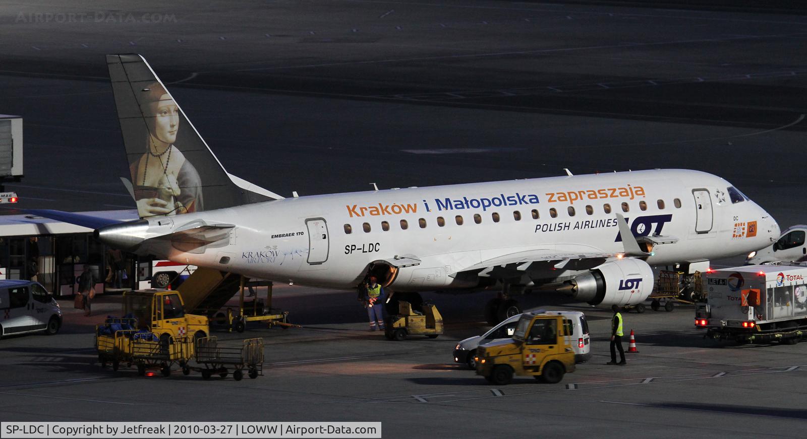 SP-LDC, 2004 Embraer 170ST (ERJ-170-100ST) C/N 17000025, LOT Polish Airlines 2004 Embraer ERJ-170-100ST, c/n: 17000025 ; Krakow special paint scheme