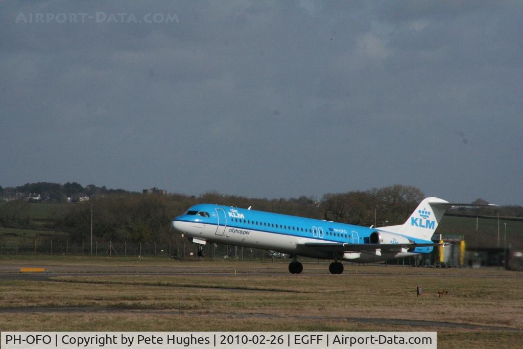 PH-OFO, 1995 Fokker 100 (F-28-0100) C/N 11462, PH-OFO Fokker 100 departing Cardiff
