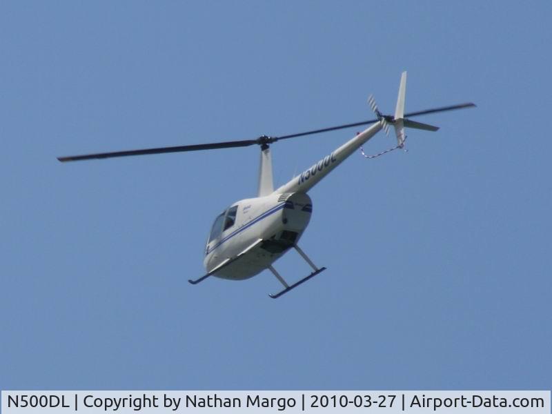 N500DL, 2002 Robinson R44 C/N 1178, Seen flying over O.B. Pier, San Diego, CA