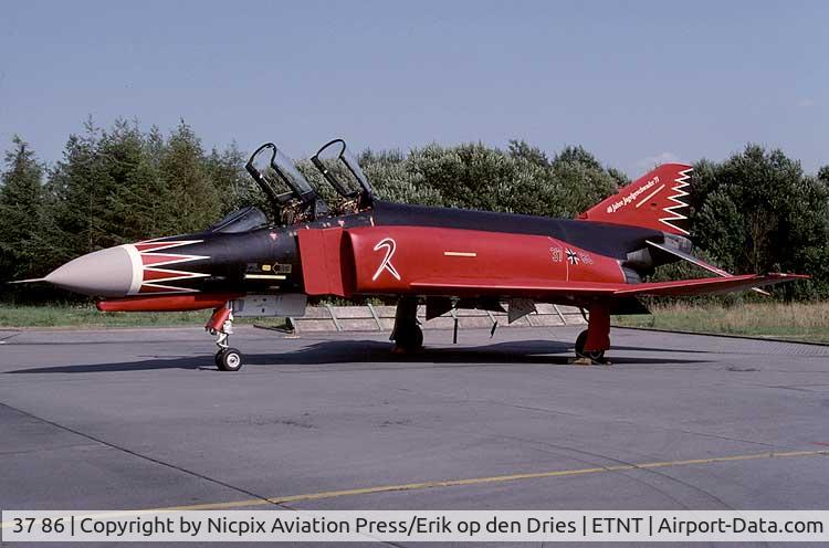 37 86, 1972 McDonnell Douglas F-4F Phantom II C/N 4563, 40 years JG-71 anniversary scheme