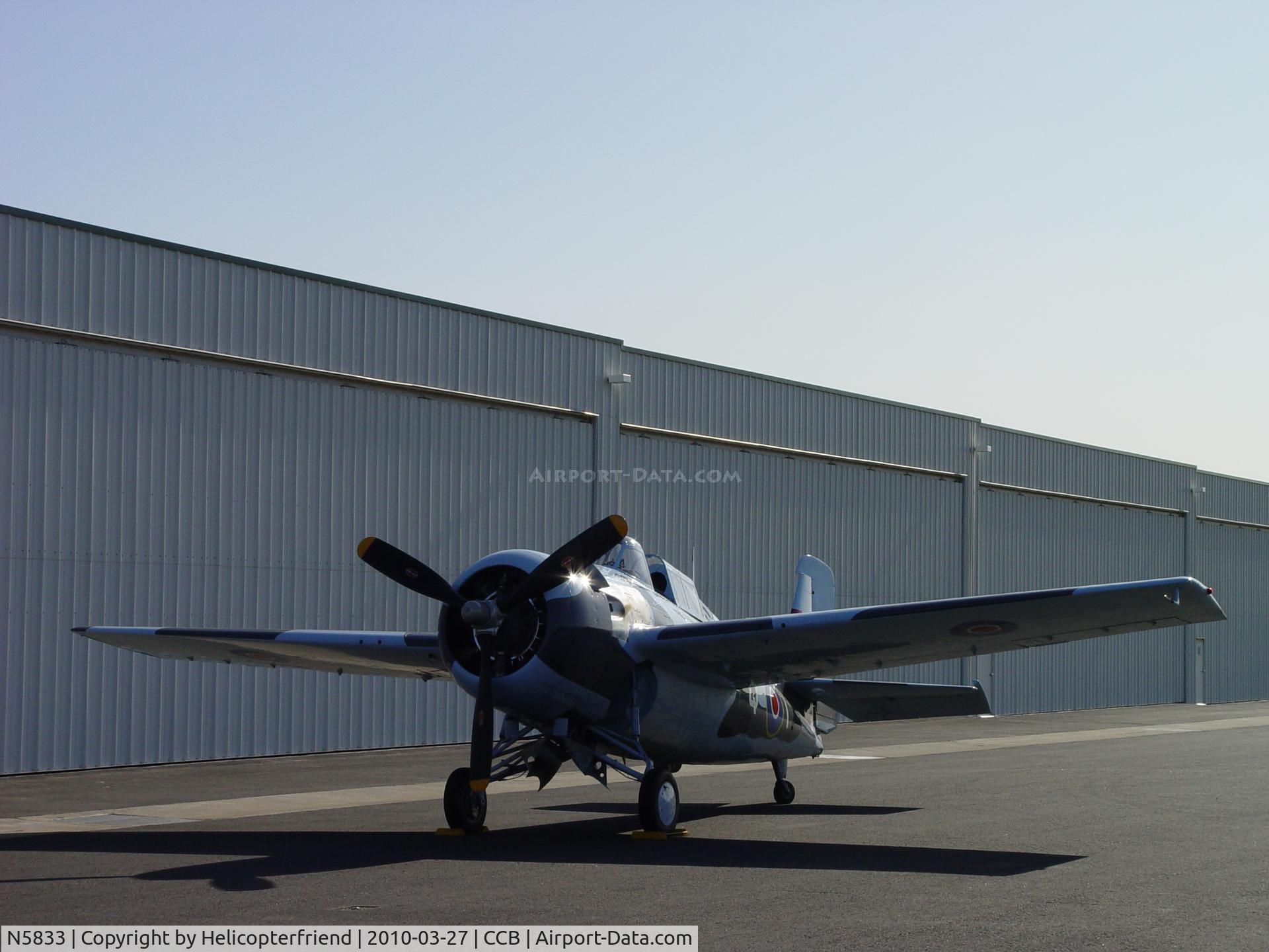 N5833, 1945 General Motors (Grumman) FM-2 Wildcat C/N 5833, Parked waiting to go