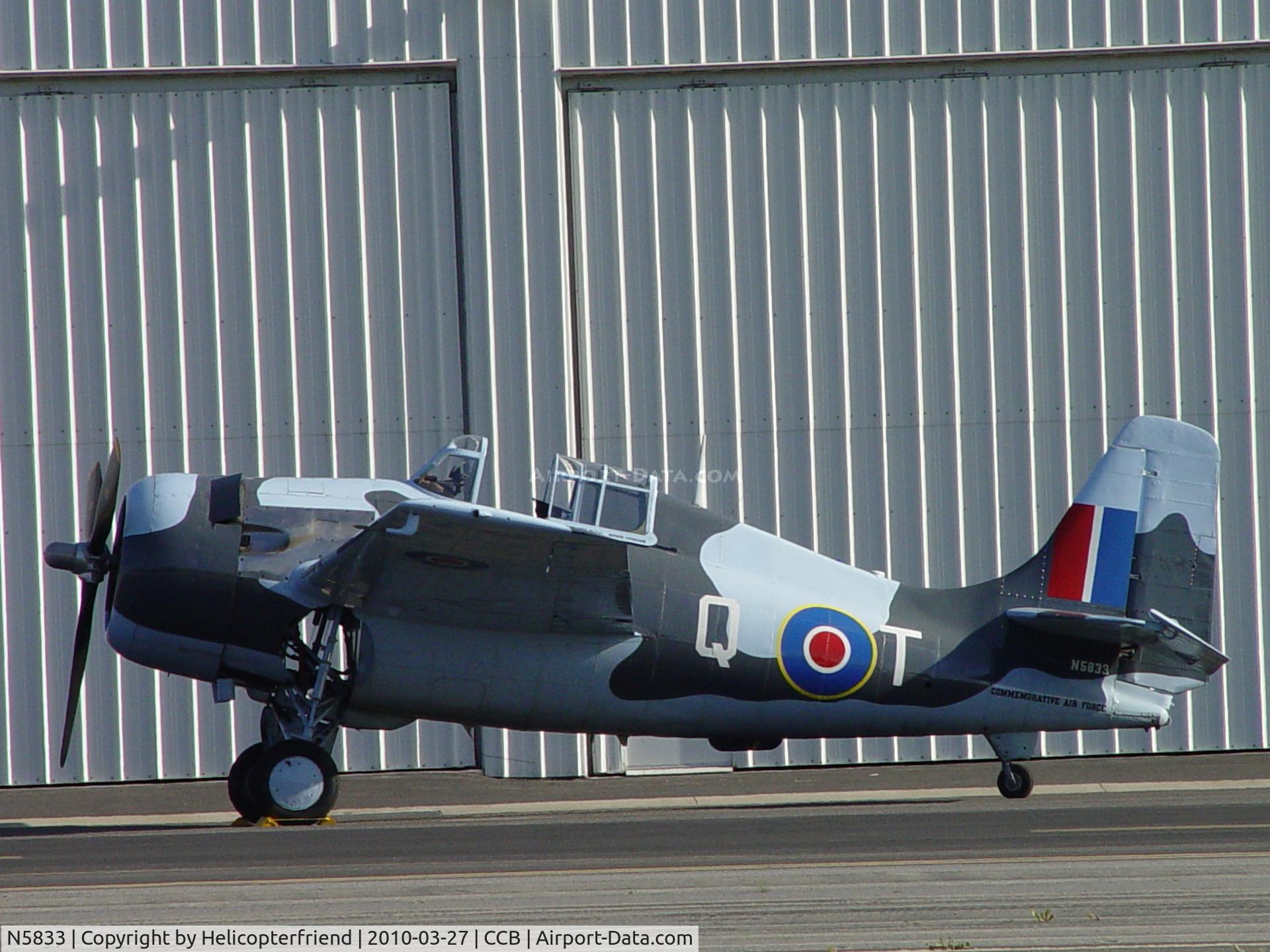 N5833, 1945 General Motors (Grumman) FM-2 Wildcat C/N 5833, Sitting in the setting sun