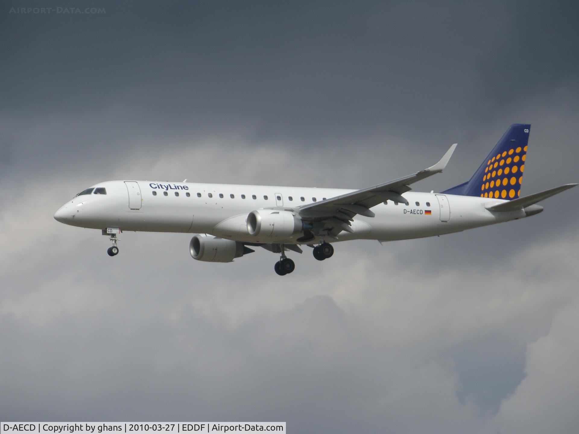 D-AECD, 2010 Embraer 190LR (ERJ-190-100LR) C/N 19000337, In service since 2010-02-09