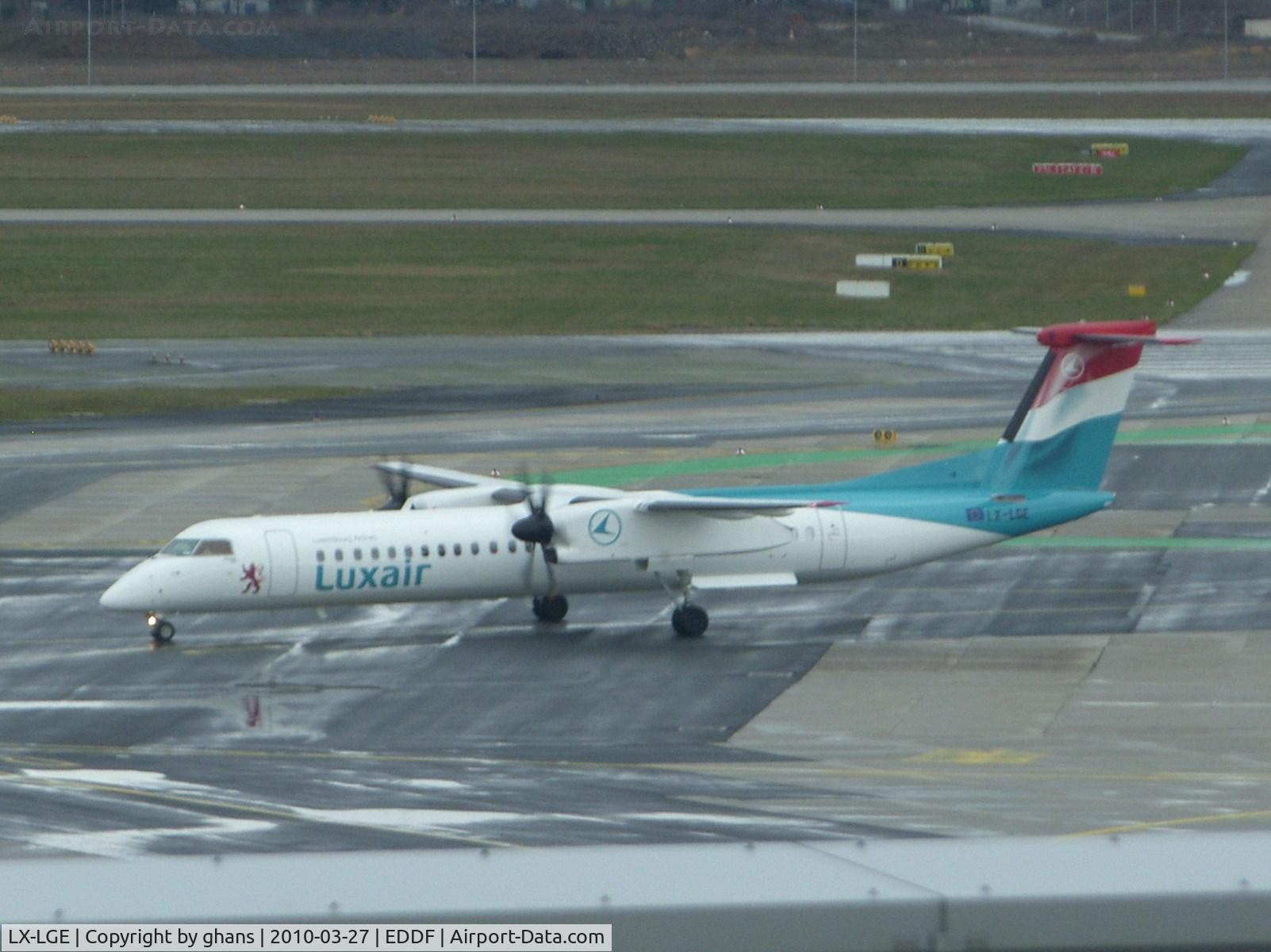 LX-LGE, 2009 De Havilland Canada DHC-8-402Q Dash 8 C/N 4284, latest member of the Luxairgroup