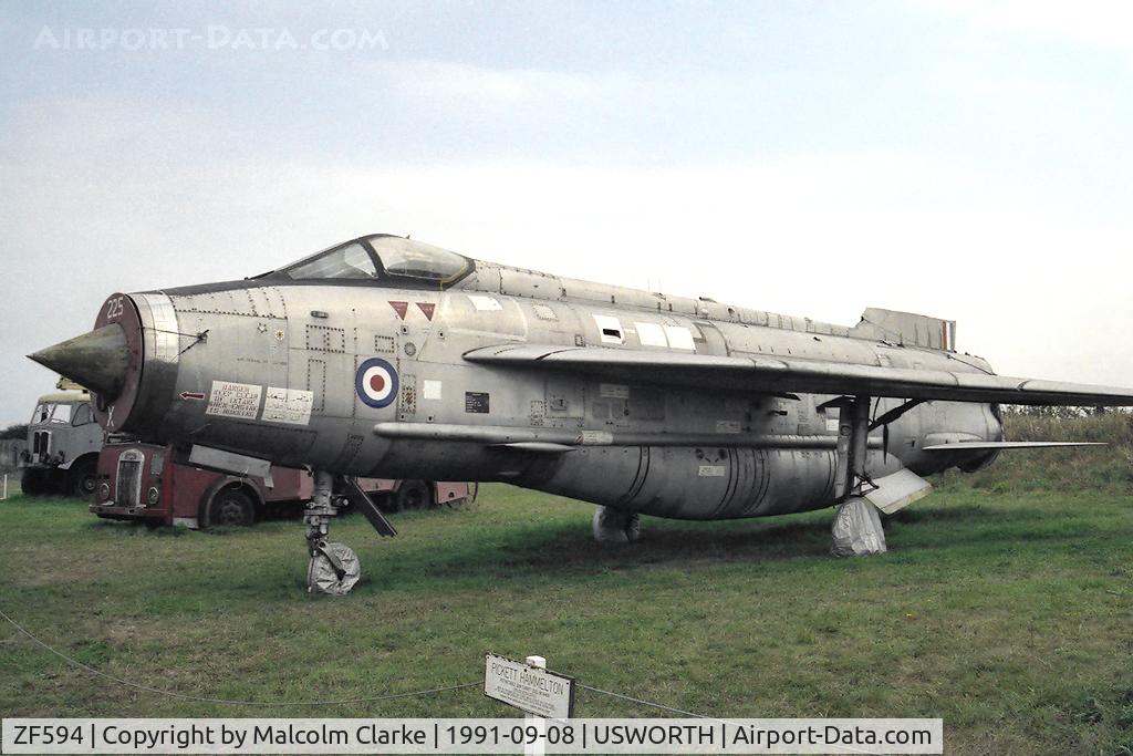 ZF594, English Electric Lightning F.53 C/N 95303, English Electric Lightning F53 at the NE Aircraft Museum, Usworth, UK in 2004 prior to renovation.