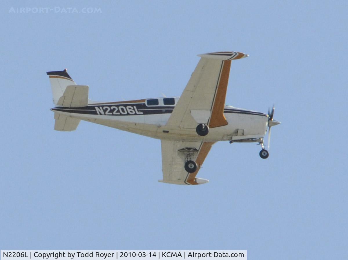 N2206L, 1976 Beech A36 Bonanza 36 C/N E-917, From the backyard