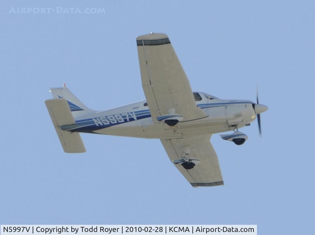 N5997V, 1977 Piper PA-28-181 Archer II C/N 28-7790515, From the backyard